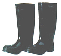 Black PVC Boots, 16" Length