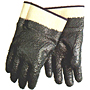 Rough Finish Blue Nitrile, 2 1/2 inch Plasticized Safety Cuff Heavy Weight Gloves