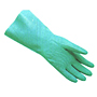 Green Nitrile Embossed Grip on Palm and Fingers, 13 inch Long, 15 MIL, Flock Lined Gloves