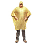 Ponchos, Attached Hood 52 x 80 inch Yellow PVC